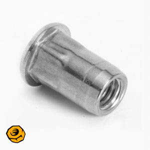 full hex flat open rivet nuts