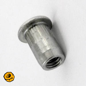 knurled flat open rivet nuts