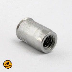 knurled low profile open rivet nuts